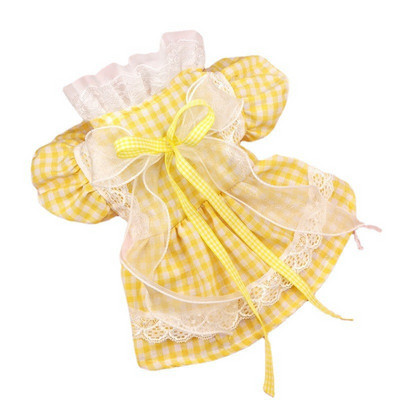 Kucēnu modes svārki Pavasaris Vasaras Mājdzīvnieks Salda rūtainā Princeses Kleita Maza Suņa Mežģīņu Krekliņš Kucēnu Apģērbs Pūdelis Čivava Maltas