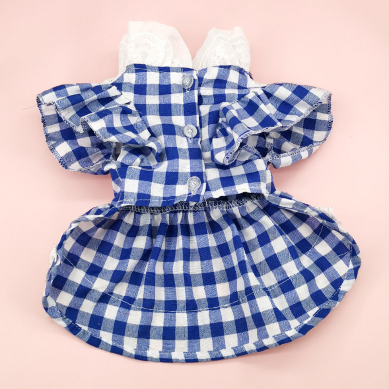 Kucēnu modes svārki Pavasaris Vasaras Mājdzīvnieks Salda rūtainā Princeses Kleita Maza Suņa Mežģīņu Krekliņš Kucēnu Apģērbs Pūdelis Čivava Maltas