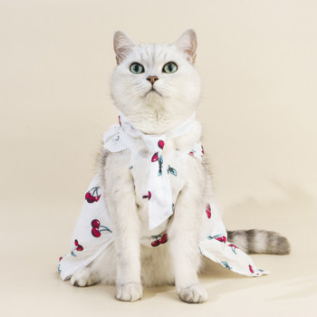 Ρούχα για κατοικίδια Άνοιξη Καλοκαίρι Γλυκό Φόρεμα Γάτα Μόδα Φούστα Μικρό σκυλί Χαριτωμένο πουκάμισο σχεδιαστών για κουτάβι γιλέκο Chihuahua Yorkshire Maltese