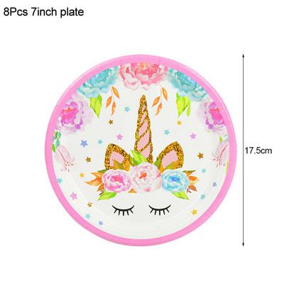 1 szett szivárványos egyszarvú léggömb 32 hüvelykes szám fólia lufi 1. gyerekek egyszarvú témájú születésnapi parti díszek babazuhany gömbök