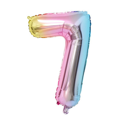 1 szett szivárványos egyszarvú léggömb 32 hüvelykes szám fólia lufi 1. gyerekek egyszarvú témájú születésnapi parti díszek babazuhany gömbök