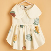 Lemmiklooma koera kassi seelikkleit riided suvine mood kutsikas uus armas koera kassi kleit puu-maasika mustriga kassi kleit