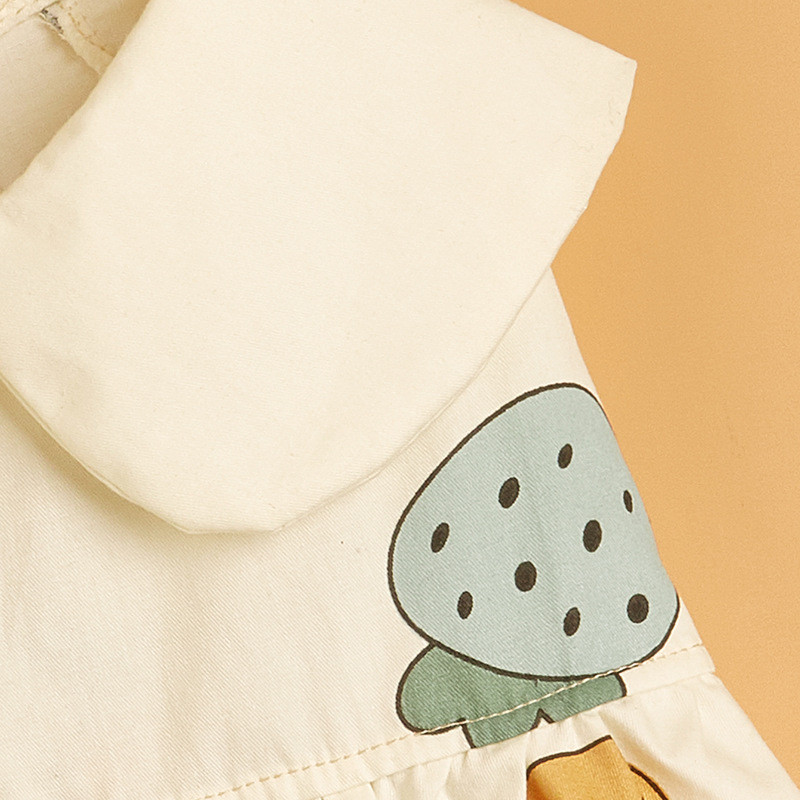 Lemmiklooma koera kassi seelikkleit riided suvine mood kutsikas uus armas koera kassi kleit puu-maasika mustriga kassi kleit