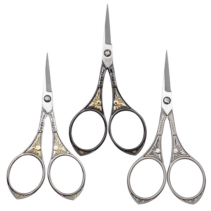 Foarfece de croitori retro cu punct de cruce Foarfece de epocă antice cu ață de broderie Foarfece de cusut pentru cusut artizanal de uz casnic