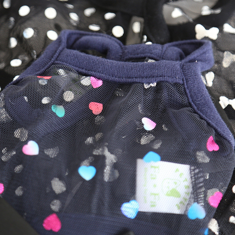 Îmbrăcăminte pentru câini din plasă neagră respirabilă, rochii de mireasă de vară York Bling pentru animale de companie mici, cățeluș, chihuahua, bunuri pentru pisici