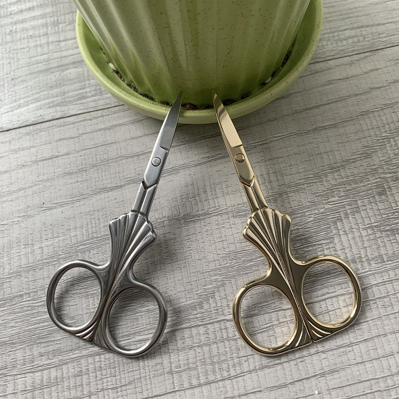 1 buc. Mini foarfece vintage de 10 cm, foarte mici, din oțel inoxidabil, pentru broderie, pentru tăierea mustaților, foarfece portabile pentru bărbați, barba