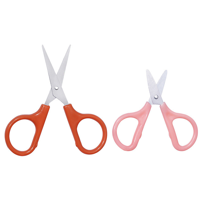 1 Pc Children Cartoon Round Head Safety Scissors with Plastic DIY Εγχειρίδιο Χαρτοκομμένο Kindergarten Art Designer Stationery