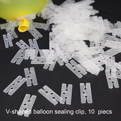 JAUNS 10 gab. Ziedu Baloni Dekorācijas Aksesuāri Plūmju saspraudes Praktiska Dzimšanas dienas kāzu ballīte Plastmasas saspraude Globos balons