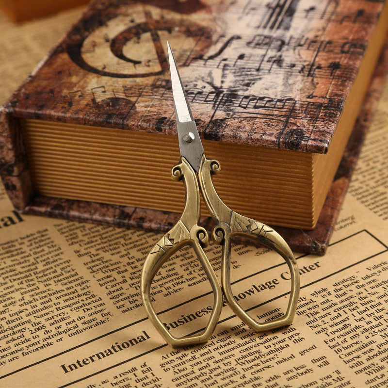 Foarfece retro Antic tăietor de ață Foarfece de epocă Broderie Cusatura de cruce Cusut Foarfece din oțel inoxidabil Foarfece de croitorie