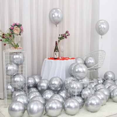 20tk Chrome Metallic Lateks Balloon Kuld Hõbe Metall Pärl Heelium Air Globos Pulmad Täiskasvanute sünnipäevapeo kaunistused Laste mänguasi