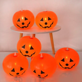 5/10 τεμ. LED Light Up Pumpkin Balloons Παιδικές μπομπονιέρες Διακοσμήσεις αποκριάτικων πάρτι για εσωτερικούς χώρους στο σπίτι λάμψη στο σκοτάδι