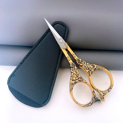 1 buc. foarfece de cusut vintage europene, broderie retro, instrument de tăiat țesături, pentru croitorie, cu protector