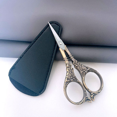 1 buc. foarfece de cusut vintage europene, broderie retro, instrument de tăiat țesături, pentru croitorie, cu protector