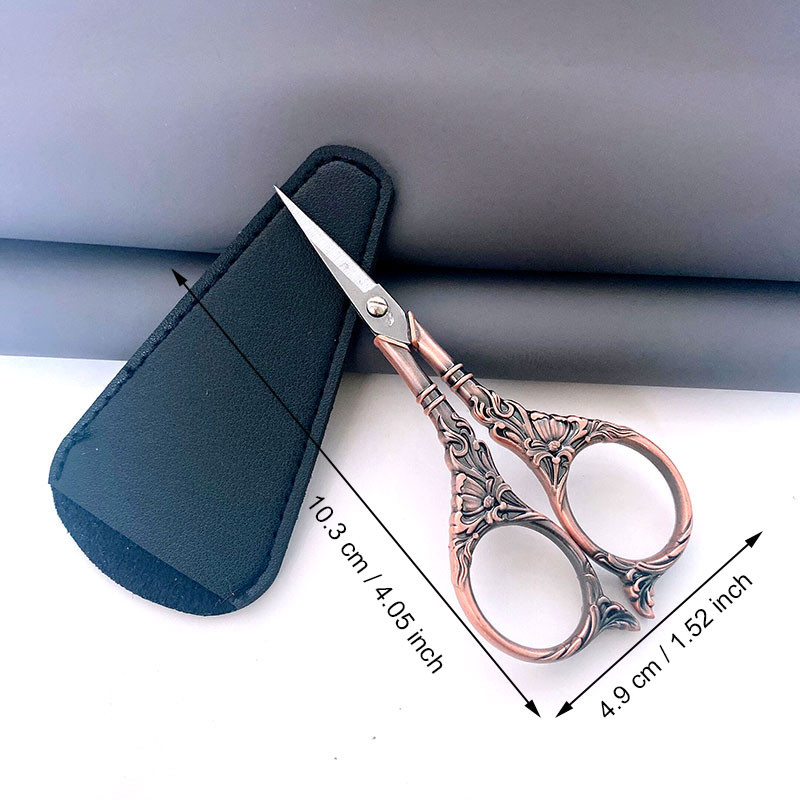 1 buc. foarfece de cusut vintage europene, broderie retro, instrument de tăiat țesături, pentru croitorie, cu protector