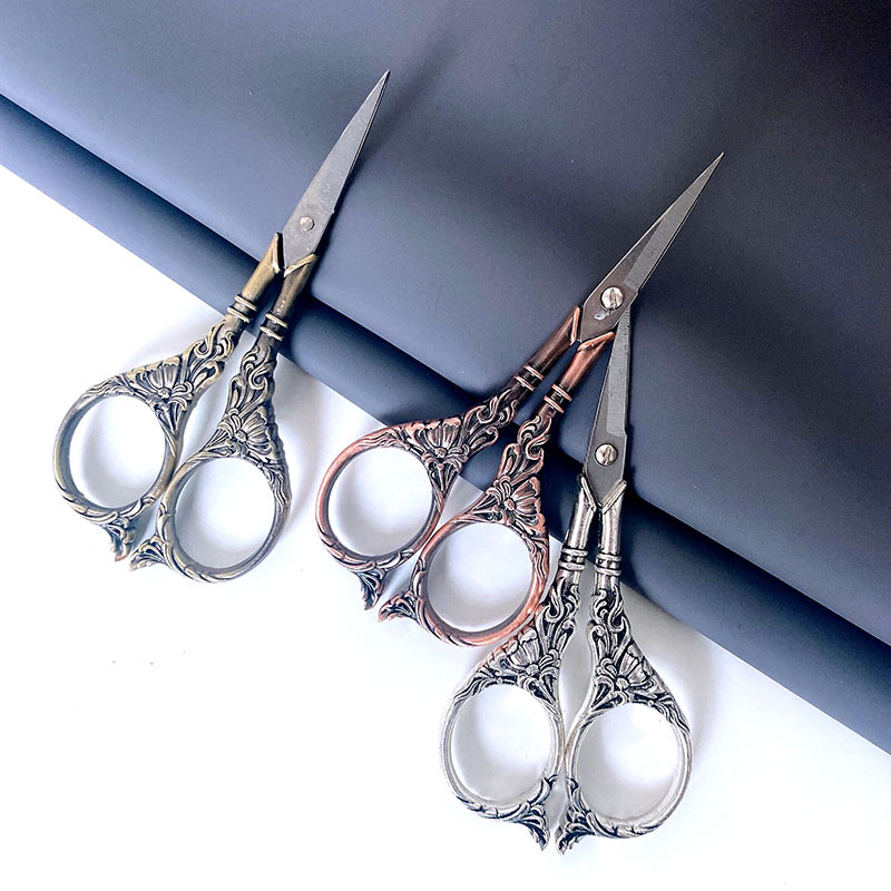 1 buc. foarfece de cusut vintage europene, broderie retro, instrument de tăiat țesături, pentru croitorie, cu protector