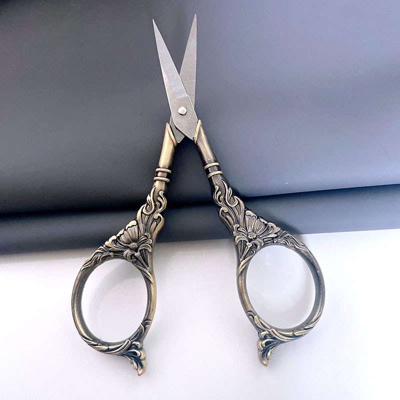 1 buc. foarfece de cusut vintage europene, broderie retro, instrument de tăiat țesături, pentru croitorie, cu protector