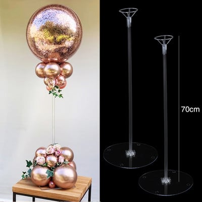 Suport pentru baloane de 37/70 cm, coloană, nuntă, petrecere de ziua de naștere, decorare pentru masă, Globo de Crăciun, baston de sprijin, consumabile pentru duș pentru bebeluși