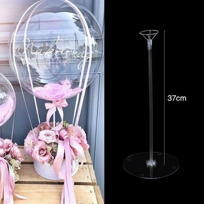 Suport pentru baloane de 37/70 cm, coloană, nuntă, petrecere de ziua de naștere, decorare pentru masă, Globo de Crăciun, baston de sprijin, consumabile pentru duș pentru bebeluși