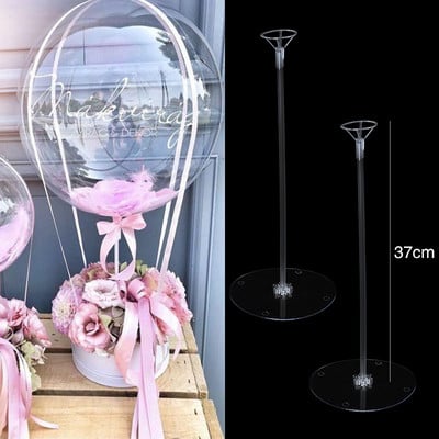 Suport pentru baloane de 37/70 cm, coloană, nuntă, petrecere de ziua de naștere, decorare pentru masă, Globo de Crăciun, baston de sprijin, consumabile pentru duș pentru bebeluși