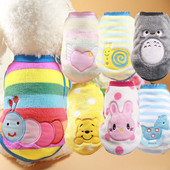 Flaneliniai drabužiai šunims mažiems šunims Žiemos šilti augintiniai Megztiniai Mieli animaciniai filmukai Minkšti drabužiai šuniukui Čihuahua Jorko arbatos puodelio kostiumai