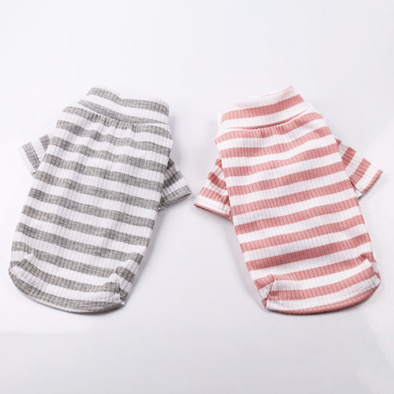 Šilti megzti naminių gyvūnėlių drabužiai Klasikiniai dryžuoti paltai Maži vidutiniai šunų marškinėliai Striukė meškiukas prancūzų buldogo čihuahua žiemos apranga
