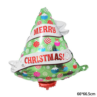 Decoratiuni de Craciun Balon din folie de aluminiu Pom de Craciun Om de zapada La multi ani Copii Cadou pentru copii Jucarie gonflabila Globo de aer