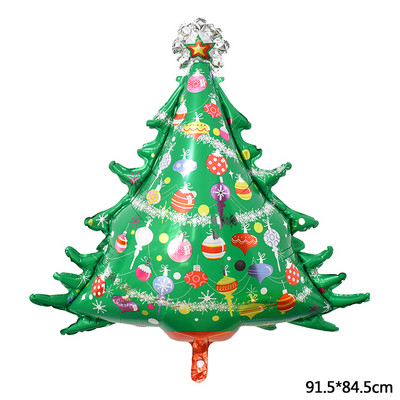 Decoratiuni de Craciun Balon din folie de aluminiu Pom de Craciun Om de zapada La multi ani Copii Cadou pentru copii Jucarie gonflabila Globo de aer