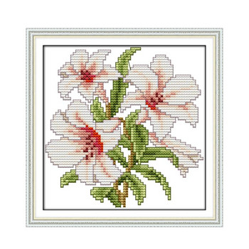 JoySunday Kit Cross Stitch With Small Flower Pattern Aida Πανί 16CT 14CT Σετ Κέντημα χειροτεχνίας για αρχή Αρχική Δεκ