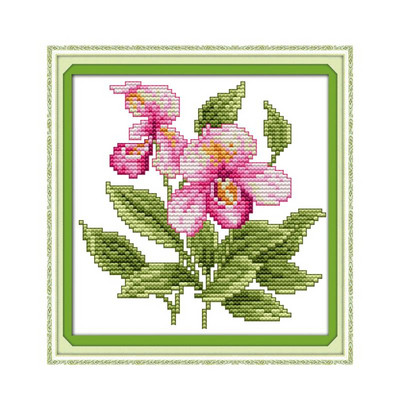 JoySunday ristpistekomplekt väikese lillemustriga Aida lapiga 16CT 14CT Prindiga käsitöötikandite komplekt Alustuseks Kodu dets.