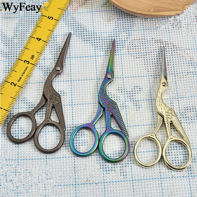 Foarfece în formă de macara de 4,5" cu punct de cruce Foarfece retro vintage, accesorii de cusut, broderie, cusut, foarfece de croitorie, instrumente de artizanat