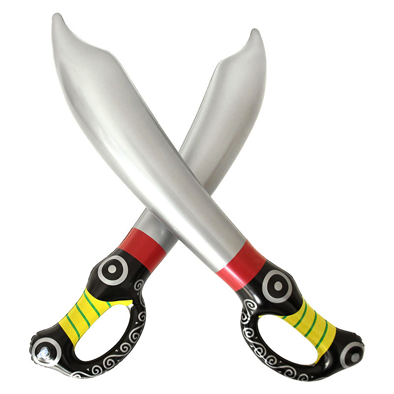 5db felfújható kard játék gyerekeknek kalóz témájú születésnapi parti dekoráció léggömb ajándék Halloween kapitány Cosplay kellékek