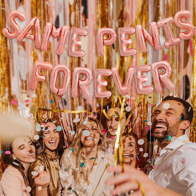 16 komada Zauvijek isti penis Baloni od folije, pisma, dodaci za djevojačku zabavu, vjenčani tim, mladenka, ukras, poklon