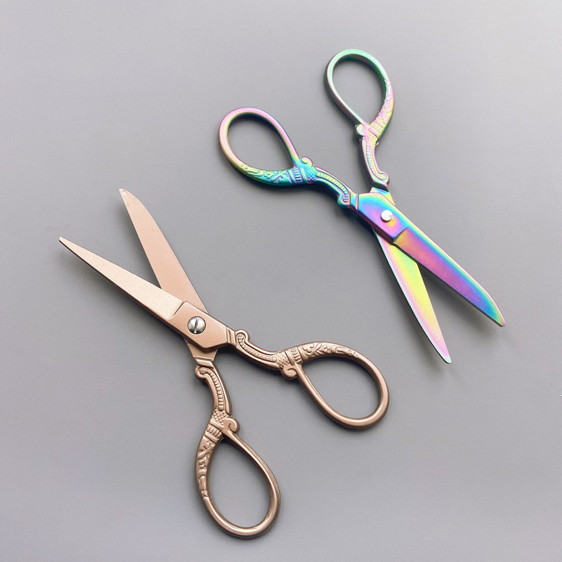 1Gb Retro drēbnieku šķēres Antīks dizains Izšūšanas vintage šķēres Šūšanas Šķēres rokdarbiem Drēbnieku šķēres Rokas instrumenti