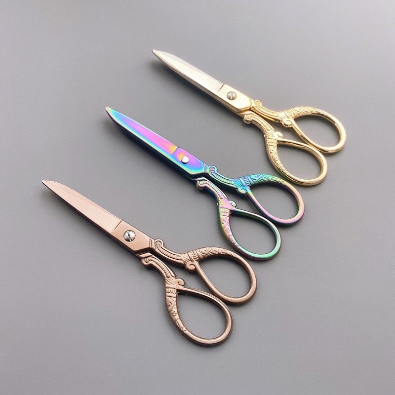 1Gb Retro drēbnieku šķēres Antīks dizains Izšūšanas vintage šķēres Šūšanas Šķēres rokdarbiem Drēbnieku šķēres Rokas instrumenti