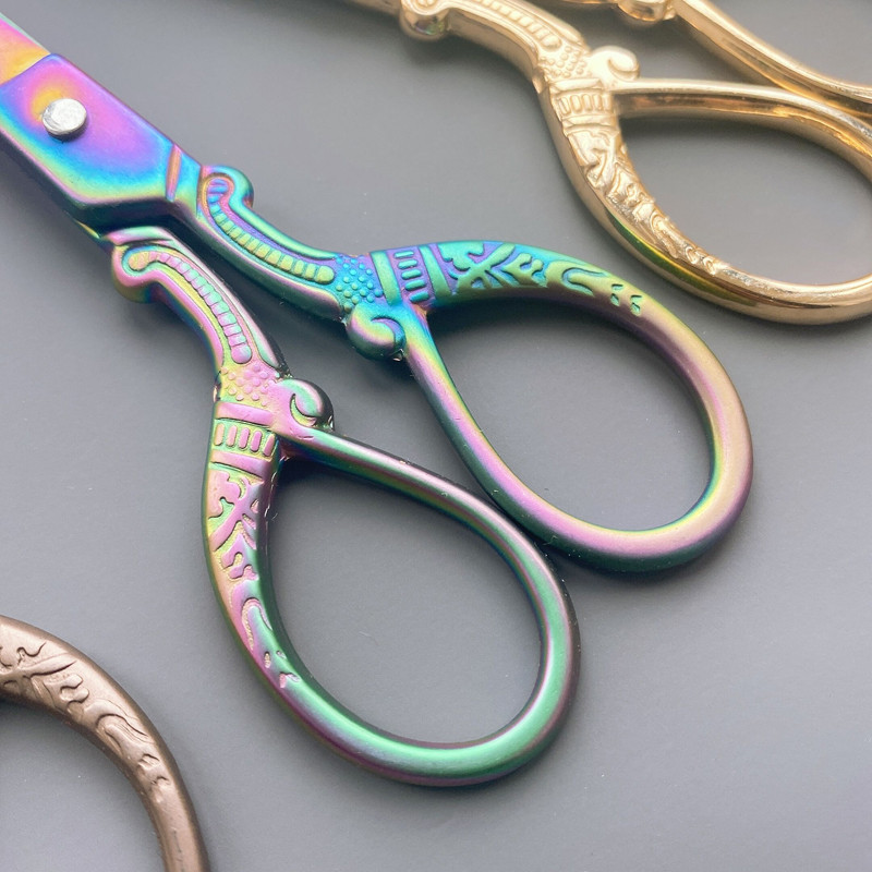 1Gb Retro drēbnieku šķēres Antīks dizains Izšūšanas vintage šķēres Šūšanas Šķēres rokdarbiem Drēbnieku šķēres Rokas instrumenti