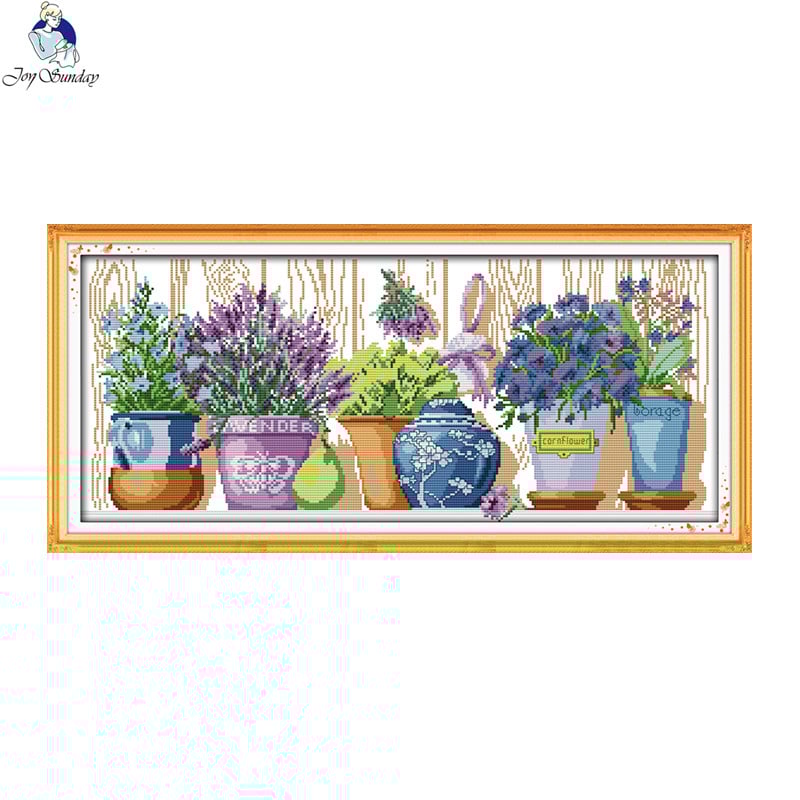 Raštai ant palangės Siuvinėjimo kryželiu rinkiniai 11CT spausdintas audinys 14CT drobė siuvinėjimo kryželiu siūlų rinkiniai