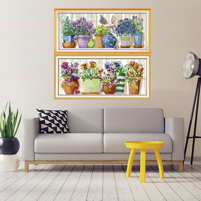 Raštai ant palangės Siuvinėjimo kryželiu rinkiniai 11CT spausdintas audinys 14CT drobė siuvinėjimo kryželiu siūlų rinkiniai