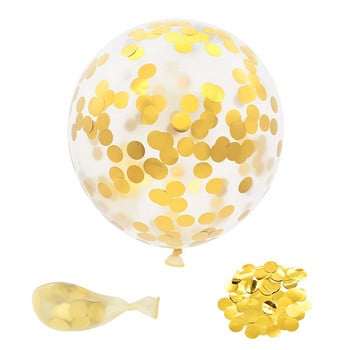 10 τμχ 12 ιντσών Glitter Confetti Latex Balloons Clear Transparent Ball Baby Shower Γενέθλια Διακόσμηση Γάμου Air Globos