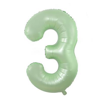 Balon vintage cu număr verde de 40 inch, bilă digitală mare din folie cu heliu pentru primul copil, băiat, fată, junglă, safari, decorare pentru petrecerea de aniversare