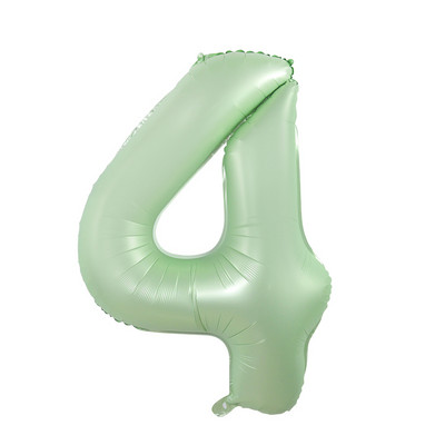 Balon vintage cu număr verde de 40 inch, bilă digitală mare din folie cu heliu pentru primul copil, băiat, fată, junglă, safari, decorare pentru petrecerea de aniversare