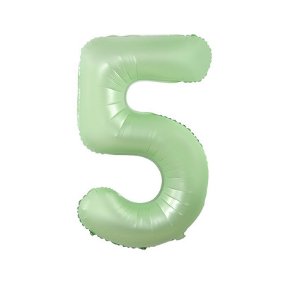 Balon vintage cu număr verde de 40 inch, bilă digitală mare din folie cu heliu pentru primul copil, băiat, fată, junglă, safari, decorare pentru petrecerea de aniversare