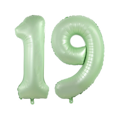 Balon vintage cu număr verde de 40 inch, bilă digitală mare din folie cu heliu pentru primul copil, băiat, fată, junglă, safari, decorare pentru petrecerea de aniversare