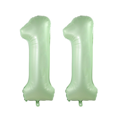 Balon vintage cu număr verde de 40 inch, bilă digitală mare din folie cu heliu pentru primul copil, băiat, fată, junglă, safari, decorare pentru petrecerea de aniversare