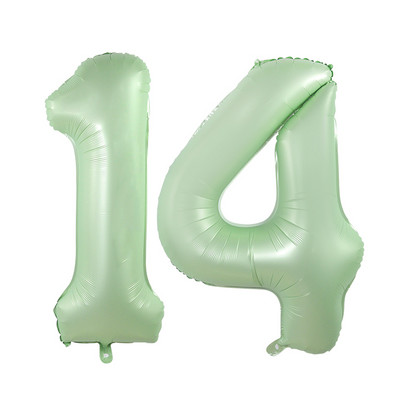 Balon vintage cu număr verde de 40 inch, bilă digitală mare din folie cu heliu pentru primul copil, băiat, fată, junglă, safari, decorare pentru petrecerea de aniversare