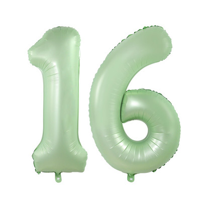 Balon vintage cu număr verde de 40 inch, bilă digitală mare din folie cu heliu pentru primul copil, băiat, fată, junglă, safari, decorare pentru petrecerea de aniversare