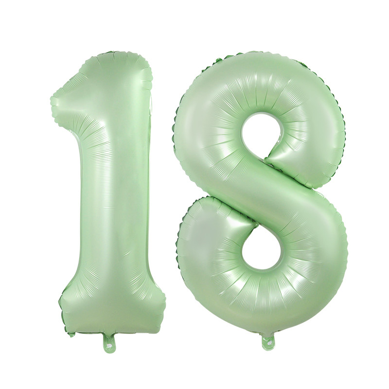 Balon vintage cu număr verde de 40 inch, bilă digitală mare din folie cu heliu pentru primul copil, băiat, fată, junglă, safari, decorare pentru petrecerea de aniversare