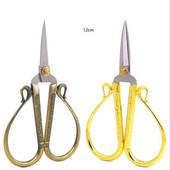 Foarfece din oțel inoxidabil pentru lucru manual, aur, cusut, cusut, cusut, ceremonie, nuntă, foarfece de tăiat panglică, unelte, foarfece de tăiat