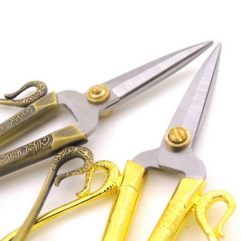 Ножици от неръждаема стомана за ръчна работа Златни шивашки занаяти Шевни церемонии Сватбени ножици за рязане на лента Инструменти Ножици за рязане
