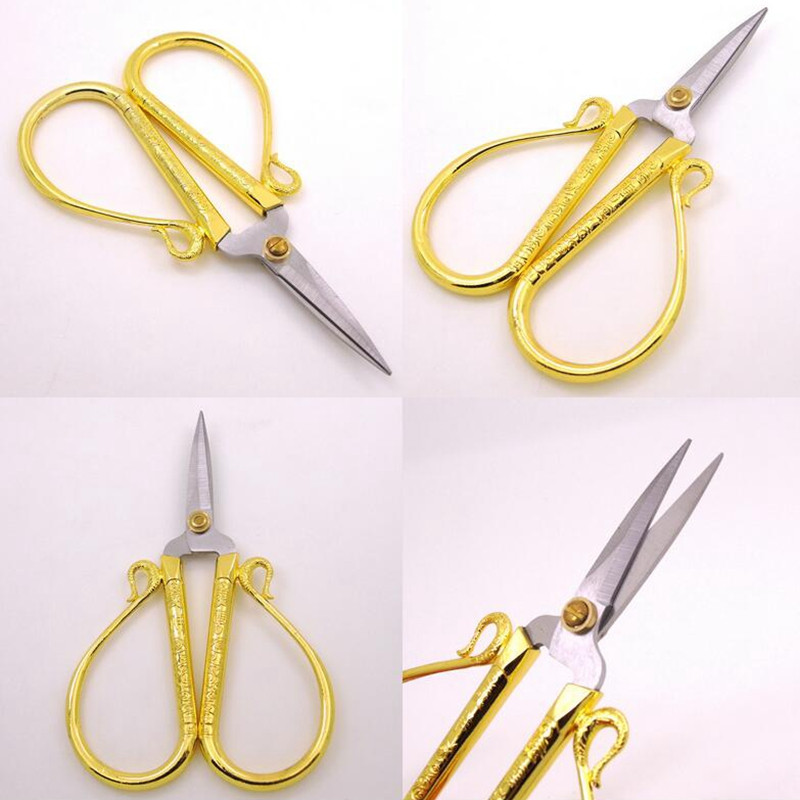 Foarfece din oțel inoxidabil pentru lucru manual, aur, cusut, cusut, cusut, ceremonie, nuntă, foarfece de tăiat panglică, unelte, foarfece de tăiat