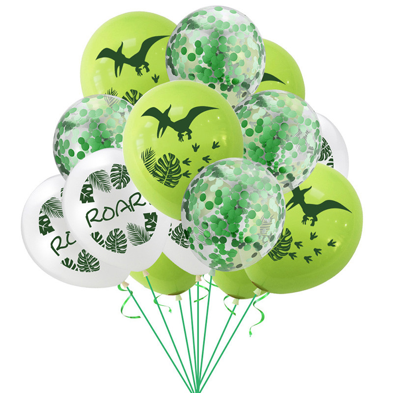 Dinozaur Ziua de Naștere Confetti Baloane Latex Junglă Animale Sălbatice Copii Aniversare Număr Heliu Globos Decorare Baby Shower